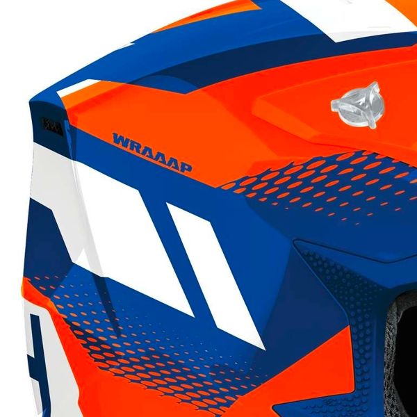 Airoh Wraaap Vision Orange Blue Gloss