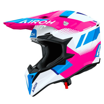 Motocross Airoh Wraaap Vision Pink Gloss