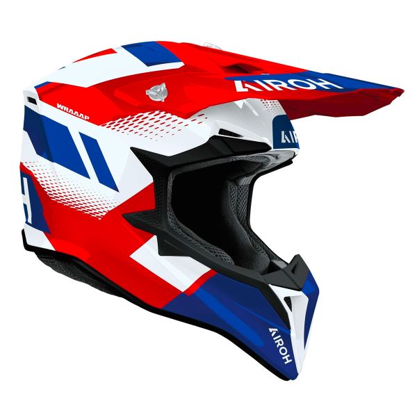 Airoh Wraaap Vision Red Blue Gloss