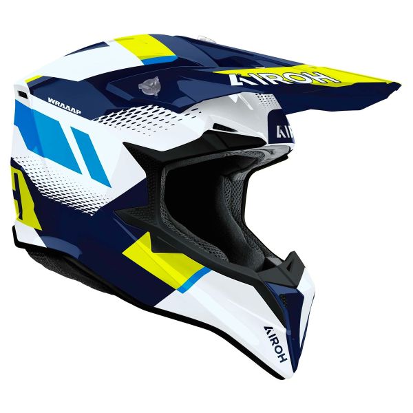 Airoh Wraaap Vision Yellow Blue Gloss