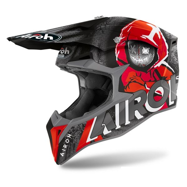 Motocross Airoh Wraap Alien Red Matt