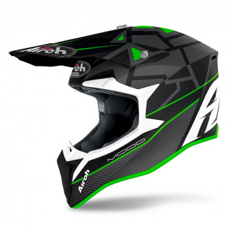 Casque Motocross Airoh Wraap Mood Green Matt Casque Motocross Airoh Wraap Mood Green Matt