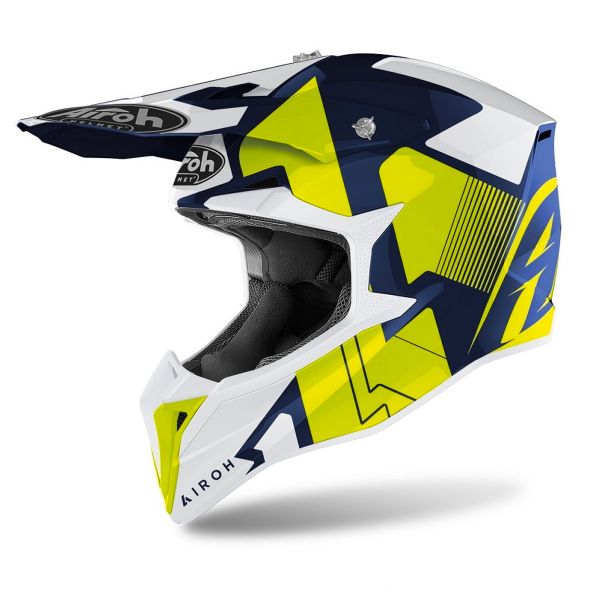 Motocross Airoh Wraap Raze Blue