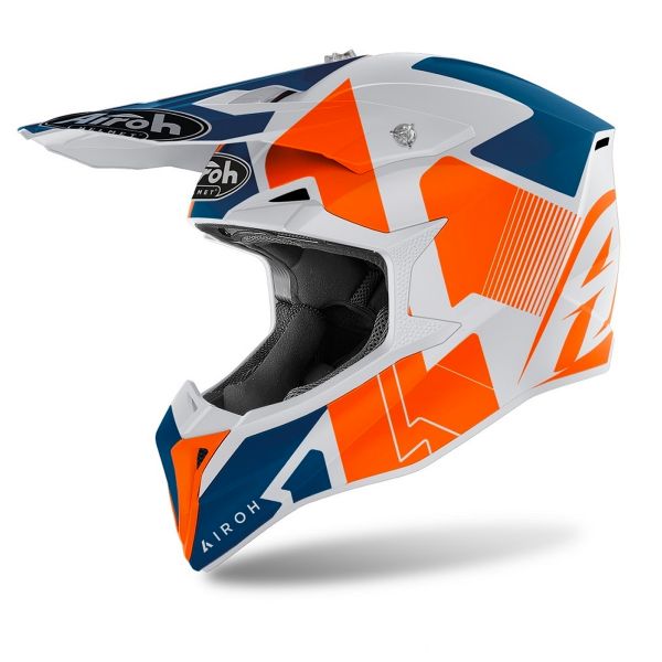 Motocross Airoh Wraap Raze Orange Matt