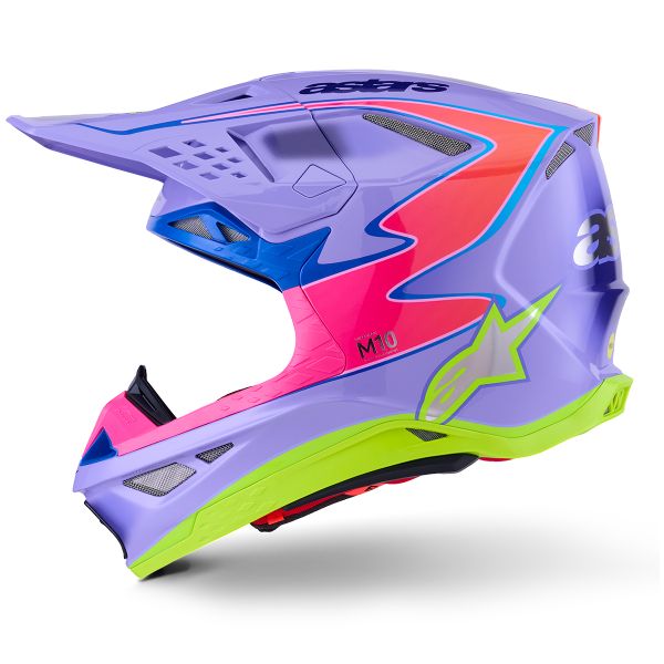 Alpinestars S-M10 Jett Lawrence R01 Purple Pink FL Yellow Fluo Glossy