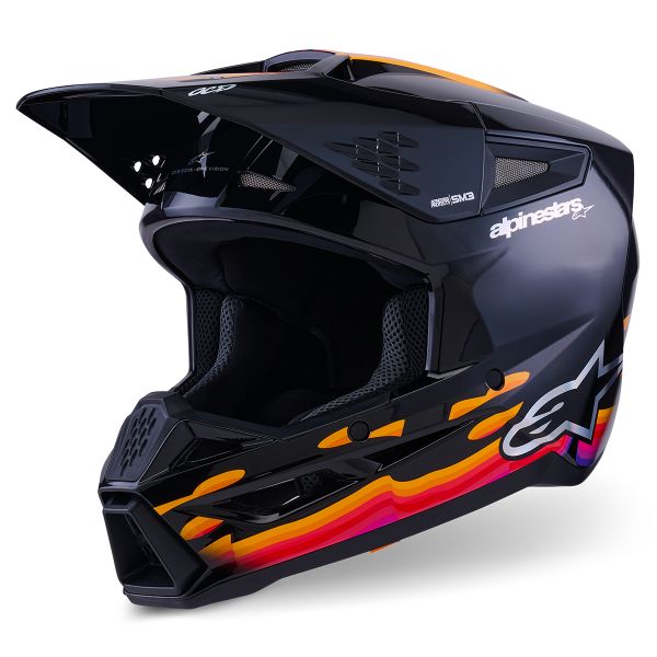Motocross Alpinestars S-M3 Force Black Glossy Motocross Alpinestars S-M3 Force Black Glossy
