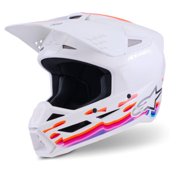 Motocross Alpinestars S-M3 Force White Glossy