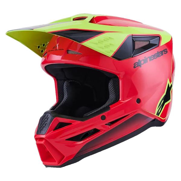 Motocross Alpinestars S-M3 Fray Red Yellow Fluo Black Glossy