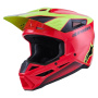 Casque Motocross Alpinestars S-M3 Fray Red Yellow Fluo Black Glossy
