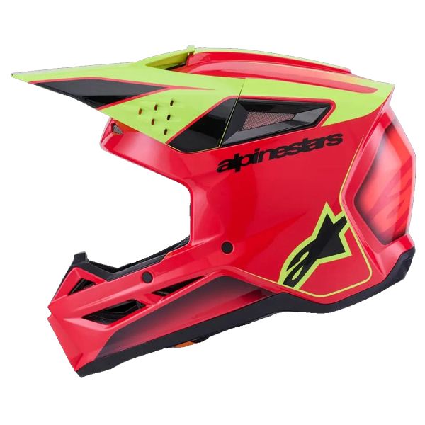 Alpinestars S-M3 Fray Red Yellow Fluo Black Glossy