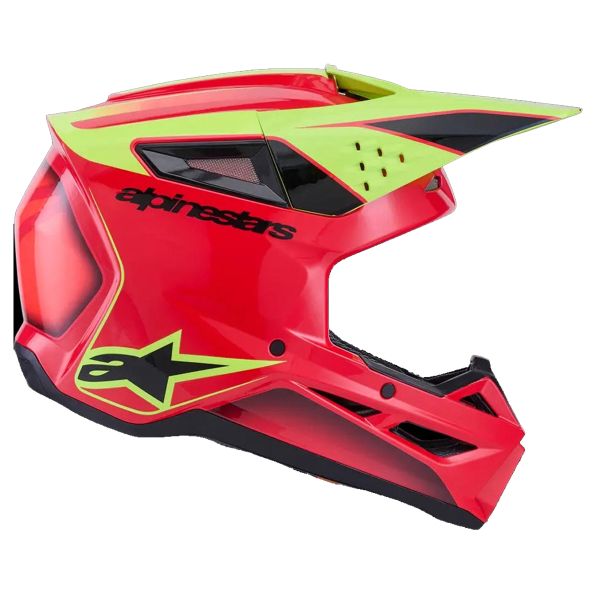 Alpinestars S-M3 Fray Red Yellow Fluo Black Glossy