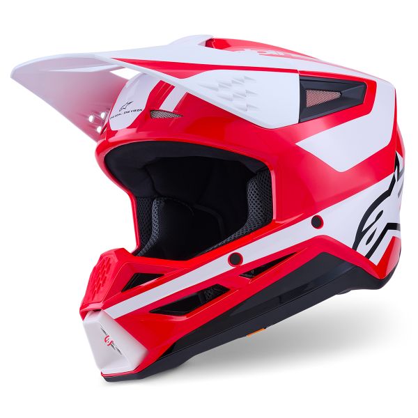 Motocross Alpinestars S-M3 Heat Red White Black Glossy