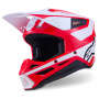 Casque Motocross Alpinestars S-M3 Heat Red White Black Glossy