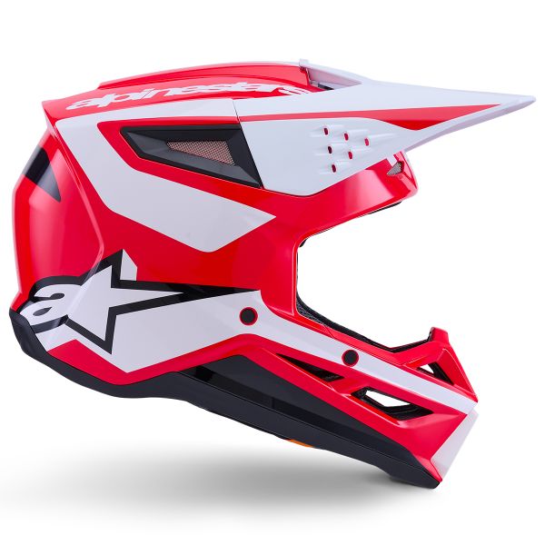 Alpinestars S-M3 Heat Red White Black Glossy