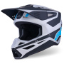 Casque Motocross Alpinestars S-M3 Heat Silver Blue Black Matt