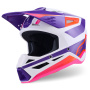 Casque Motocross Alpinestars S-M3 Heat White Purple Pink Glossy