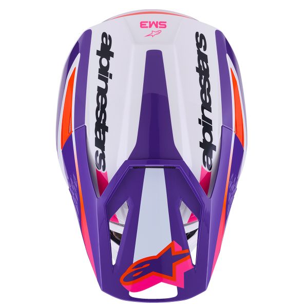 Alpinestars S-M3 Heat White Purple Pink Glossy