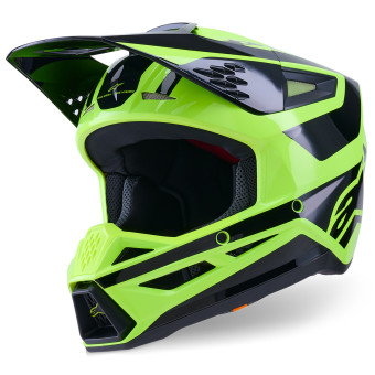 Motocross Alpinestars S-M3 Heat Yellow Fluo Black Glossy