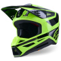 Casque Motocross Alpinestars S-M3 Heat Yellow Fluo Black Glossy