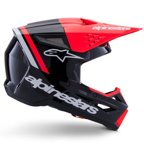 Alpinestars S-M3 Radium Black Red Fluo White Glossy