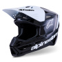 Casque Motocross Alpinestars S-M3 Radium Black White Gray Glossy