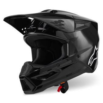 Motocross Alpinestars S-M3 Solid Black Glossy