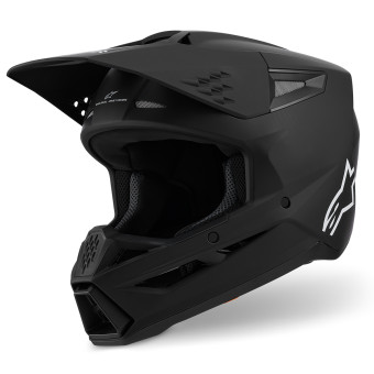 Casque Motocross Alpinestars S-M3 Solid Black Matt Casque Motocross Alpinestars S-M3 Solid Black Matt