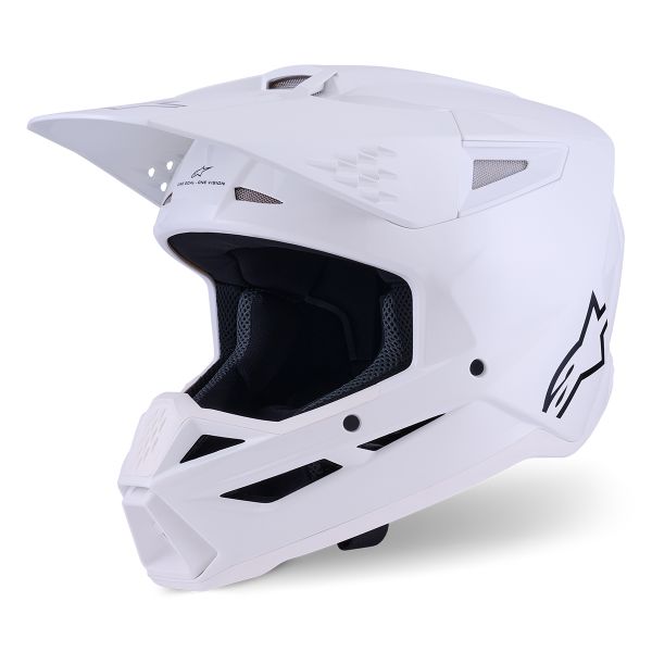 Motocross Alpinestars S-M3 Solid White Glossy Motocross Alpinestars S-M3 Solid White Glossy