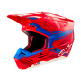 Casque Motocross Alpinestars S-M5 Action 2 Bright Red Blue