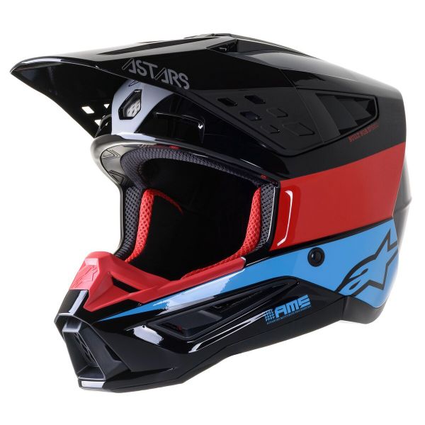 Motocross Alpinestars S-M5 Bond Black Red Cyan