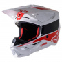 Casque Motocross Alpinestars S-M5 Bond White Red