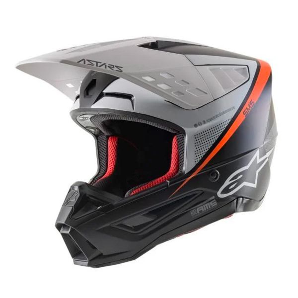 Motocross Alpinestars S-M5 Rayon ECE Black White Orange
