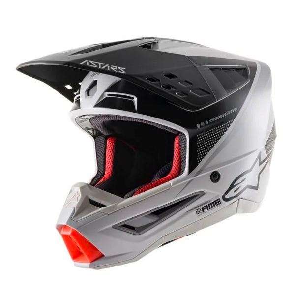 Motocross Alpinestars S-M5 Rayon ECE Light Gray Black