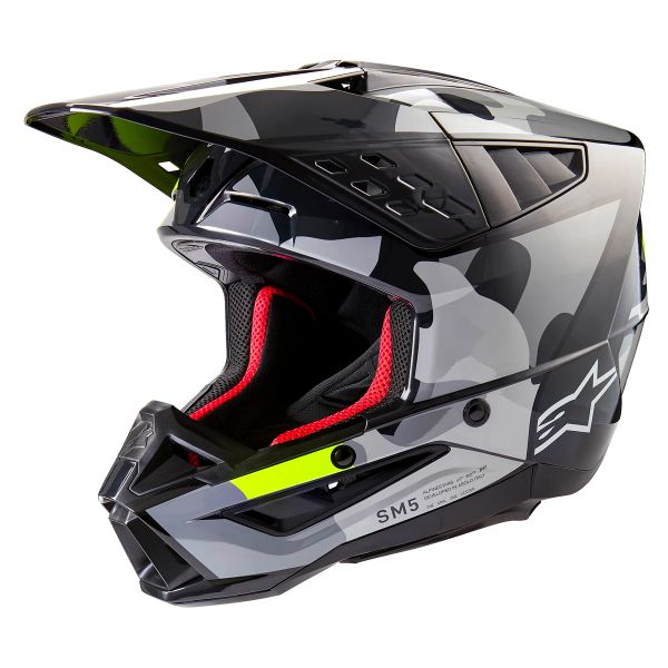 Motocross Alpinestars S-M5 Rover 2 Dark Grey Yellow Fluo