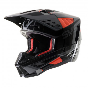 Motocross Alpinestars S-M5 Rover ECE Red Fluo Gray Camo