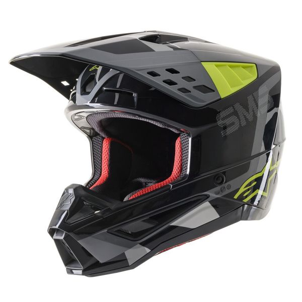 Motocross Alpinestars S-M5 Rover ECE Yellow Fluo Gray Camo