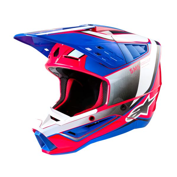Motocross Alpinestars S-M5 Sail White Diva Pink Enamel Blue Motocross Alpinestars S-M5 Sail White Diva Pink Enamel Blue