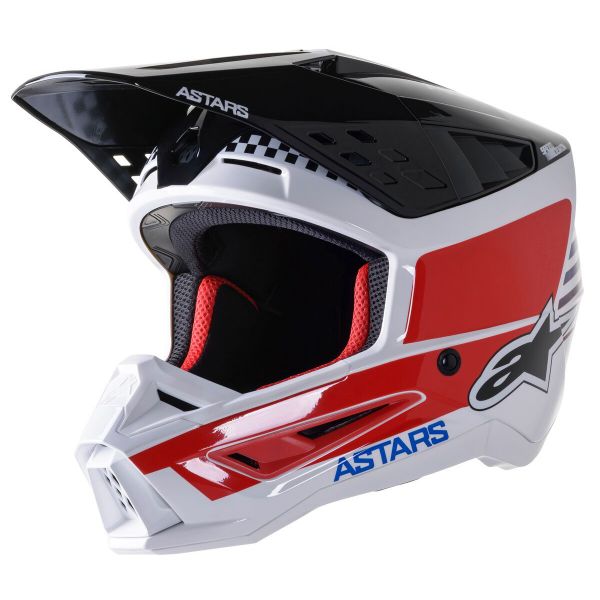 Motocross Alpinestars S-M5 Speed White Dark Blue Red
