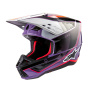 Casque Motocross Alpinestars S-M5 Sail Violet Black Silver