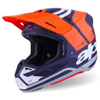 Motocross Alpinestars S-M7 Core Orange Blue Matt