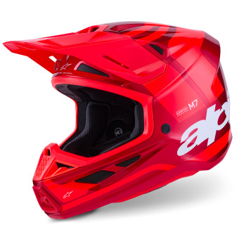 Casque Motocross Alpinestars S-M7 Core Red Glossy Casque Motocross Alpinestars S-M7 Core Red Glossy