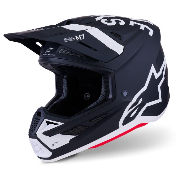 Motocross Alpinestars S-M7 Dasher Black White Matt Motocross Alpinestars S-M7 Dasher Black White Matt