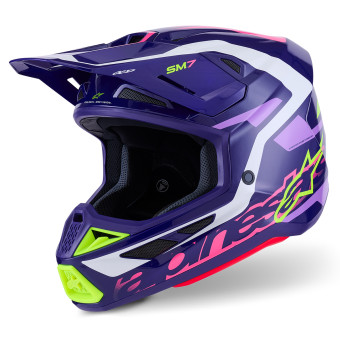 Motocross Alpinestars S-M7 Deed Purple Pink Glossy