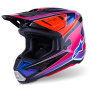 Casque Motocross Alpinestars S-M7 Fuse Blue Purple Pink Glossy