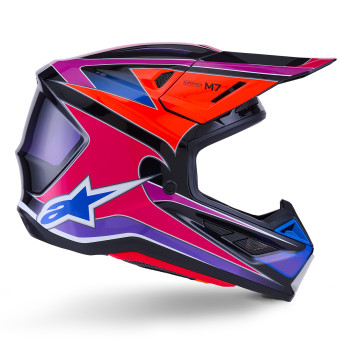 Alpinestars S-M7 Fuse Blue Purple Pink Glossy