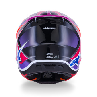 Alpinestars S-M7 Fuse Blue Purple Pink Glossy