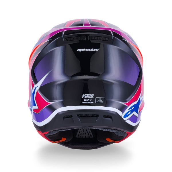 Alpinestars S-M7 Fuse Blue Purple Pink Glossy
