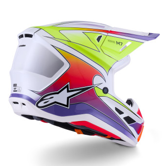 Alpinestars S-M7 Fuse Wh Yellow Fluo Purple Glossy