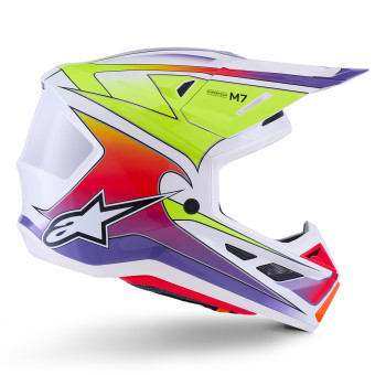 Alpinestars S-M7 Fuse Wh Yellow Fluo Purple Glossy