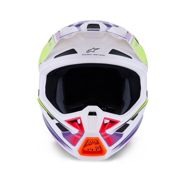 Alpinestars S-M7 Fuse Wh Yellow Fluo Purple Glossy